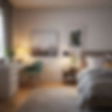 Personalized and Decluttered Bedroom A decluttered bedroom with personalized touches
