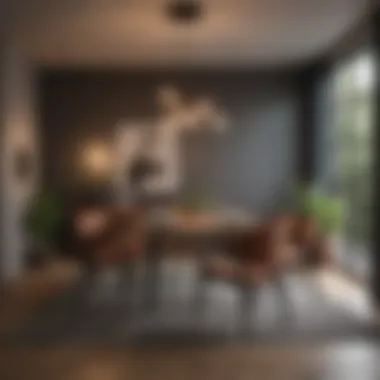 Dining Area with Optimal Lighting A well-arranged dining area with perfect lighting