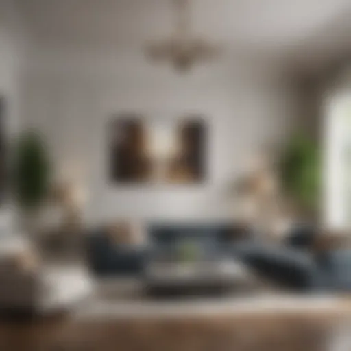 A beautifully staged living room showcasing modern decor