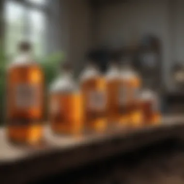 Chemical Solutions for Effective Blight Treatment Chemical solutions for blight treatment lined up for application.