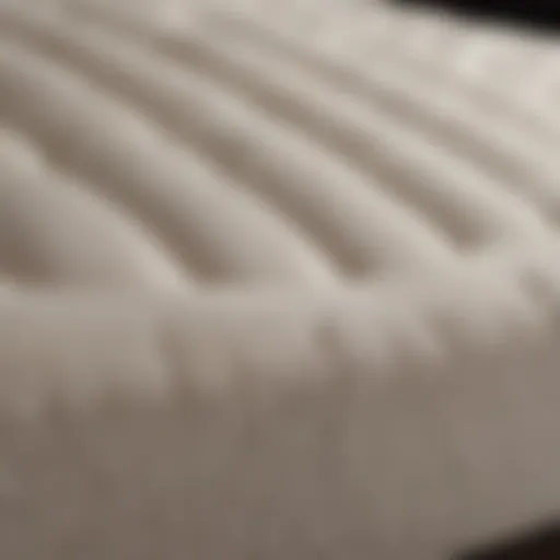 Close-up view of a Tempurpedic mattress showcasing its unique material