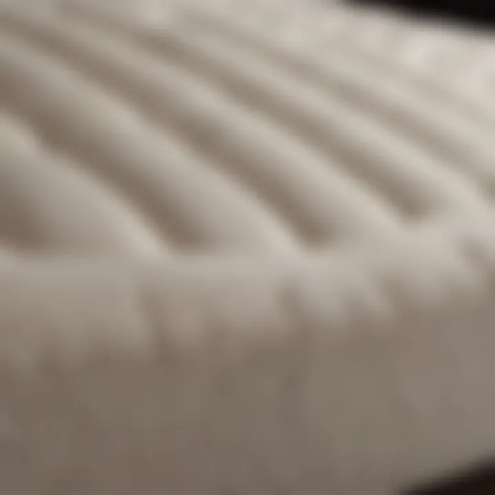 Close-up view of a Tempurpedic mattress showcasing its unique material