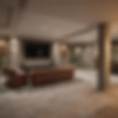 Finished basement showcasing design options