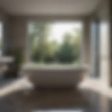 Elegant Freestanding Bathtub Luxurious freestanding bathtub in a modern bathroom