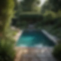 A beautifully designed small pool nestled in a lush garden