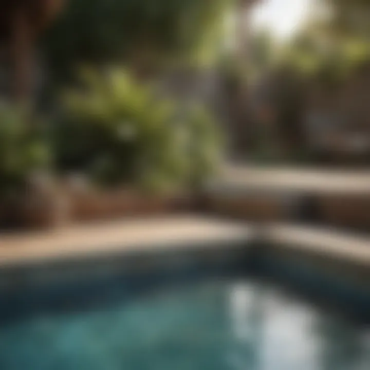An infographic showcasing materials used for pool construction