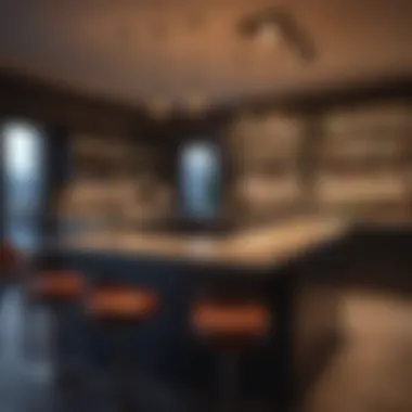 Inviting Modern Home Bar Ambiance Inviting ambiance of a modern home bar area