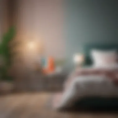 Color Palette Selection Color palette selection for a tranquil bedroom atmosphere