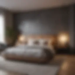 Elegant modern bedroom design with minimalist decor