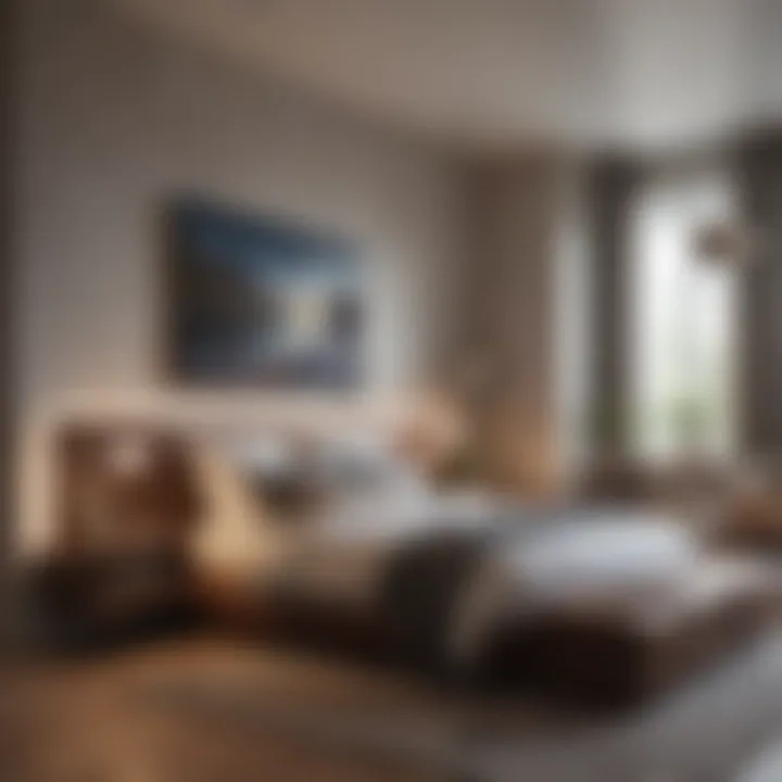 Thoughtful space planning in a contemporary bedroom
