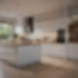 Modern kitchen layout showcasing open space and functionality