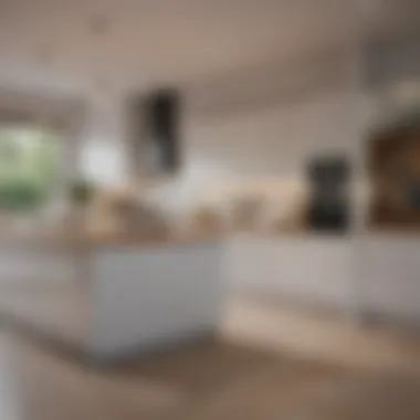 Modern kitchen layout showcasing open space and functionality