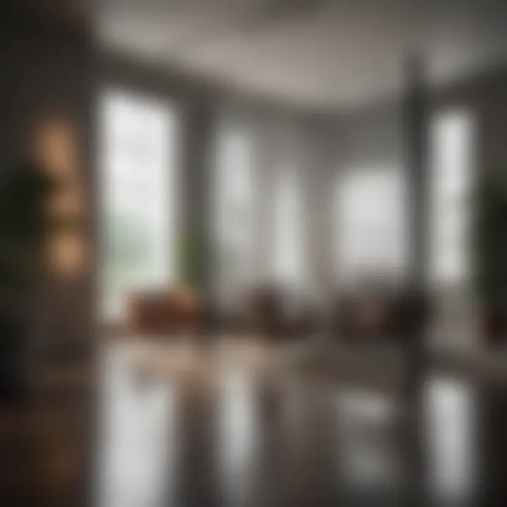 Contemporary glass room divider enhancing interior design