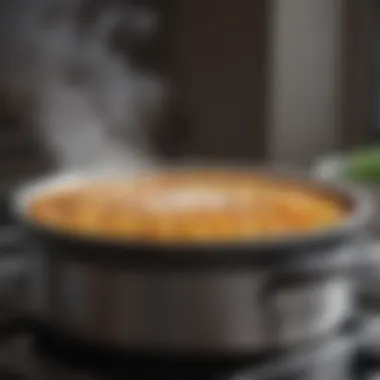 Steam Cooking with Cuisinart Close-up view of steam cooking in action with the Cuisinart Turbo Convection Steamer