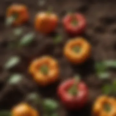 Healthy Soil for Bell Peppers Close-up of healthy soil ideal for bell peppers
