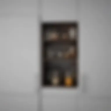 Detailed view of installation techniques for wall cupboards