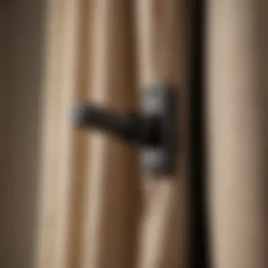 Close-up of a well-secured curtain rod bracket