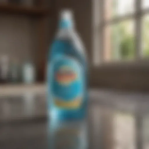 Vinegar and Dawn dish soap in a cleaning bottle