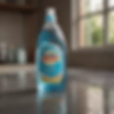 Combination Cleaning Solution Vinegar and Dawn dish soap in a cleaning bottle