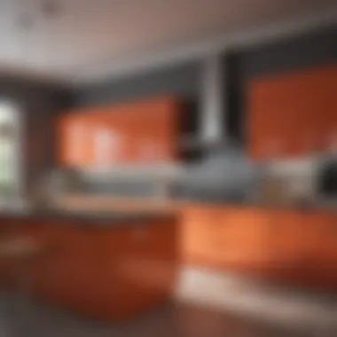 Before and after transformation of kitchen cabinet colors