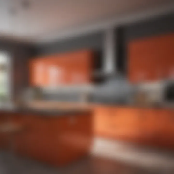 Before and after transformation of kitchen cabinet colors
