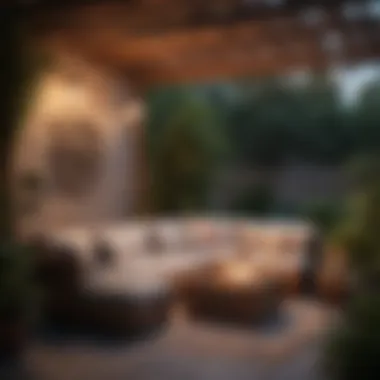 Cozy Seating Area in Backyard Patio Elegant backyard patio design featuring a cozy seating area