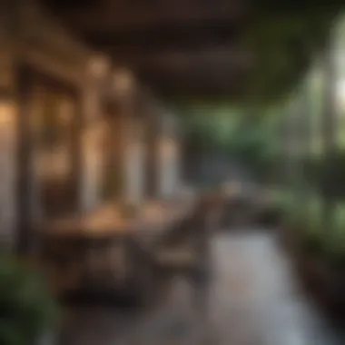 Inviting Outdoor Dining Area Inviting outdoor dining area on a beautiful patio