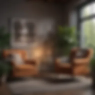 Cozy Corner with Textured Chairs A cozy corner showcasing various textures and colors in a chair-only living room setup