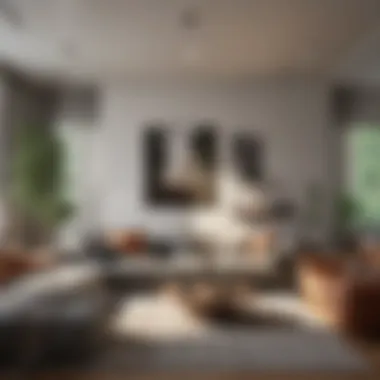 Functional Living Room Design A modern living room emphasizing functional space and style