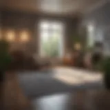 A detailed room blueprint showcasing layout and design elements