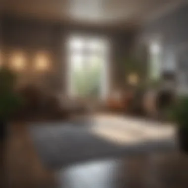 A detailed room blueprint showcasing layout and design elements