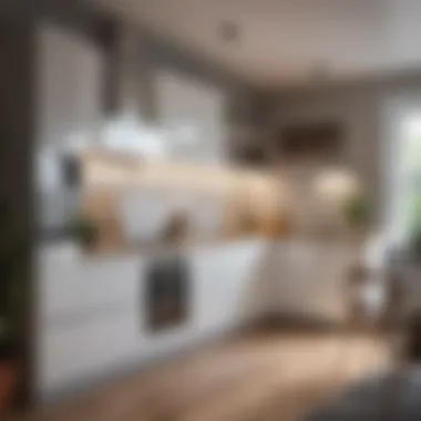 Innovative Space-Saving Solutions Creative space-saving solutions in a compact apartment.