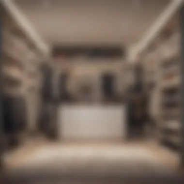 Innovative Storage Solutions in Walk-In Closet Innovative storage solutions in a walk-in closet complementing the overall design of a modern bedroom