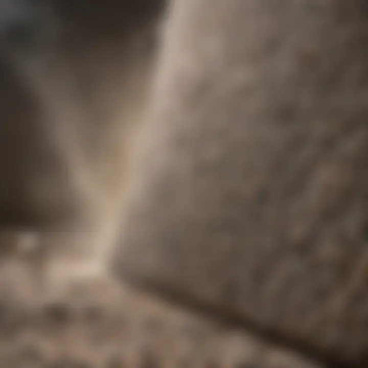 Close-up of a HEPA filter surrounded by dust particles