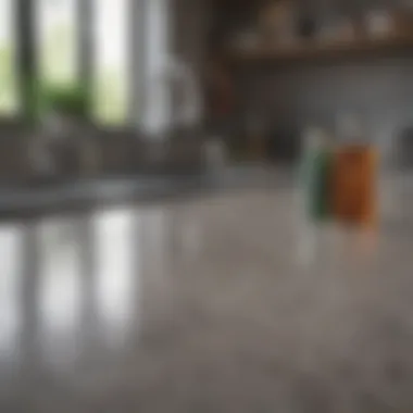 Sustainable Cleaning Choices Eco-friendly cleaning ingredients on a kitchen countertop
