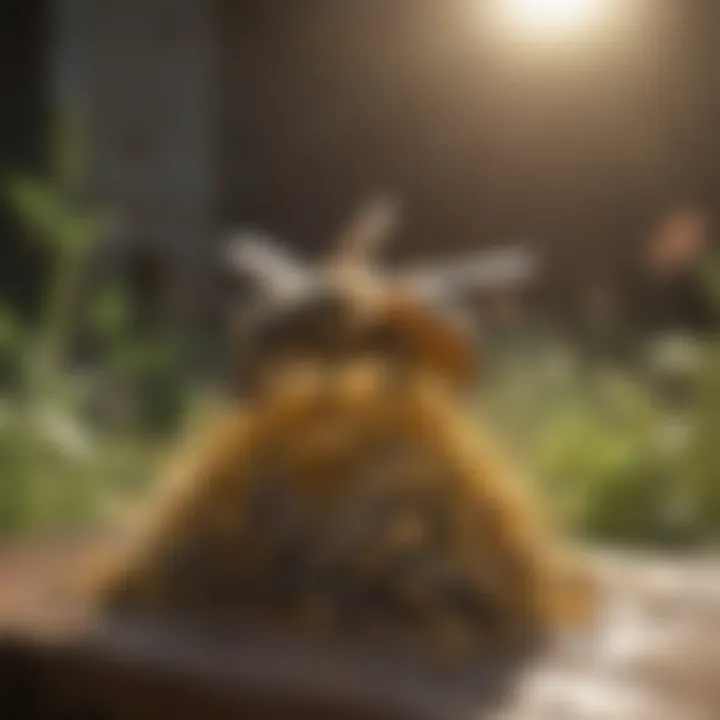 Diagram illustrating the ecological benefits of bees