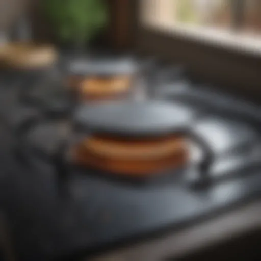 A sparkling clean stove top showcasing its shine