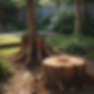 Yard Transformation Post Stump Removal Before and after of a yard post stump removal