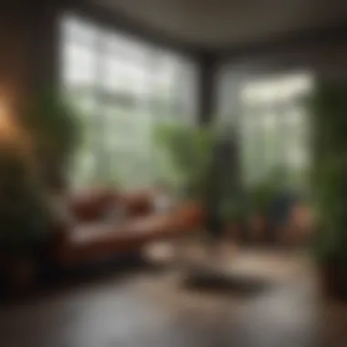 Using Indoor Plants to Enhance Comfort A cozy room featuring plants that help improve indoor air quality.