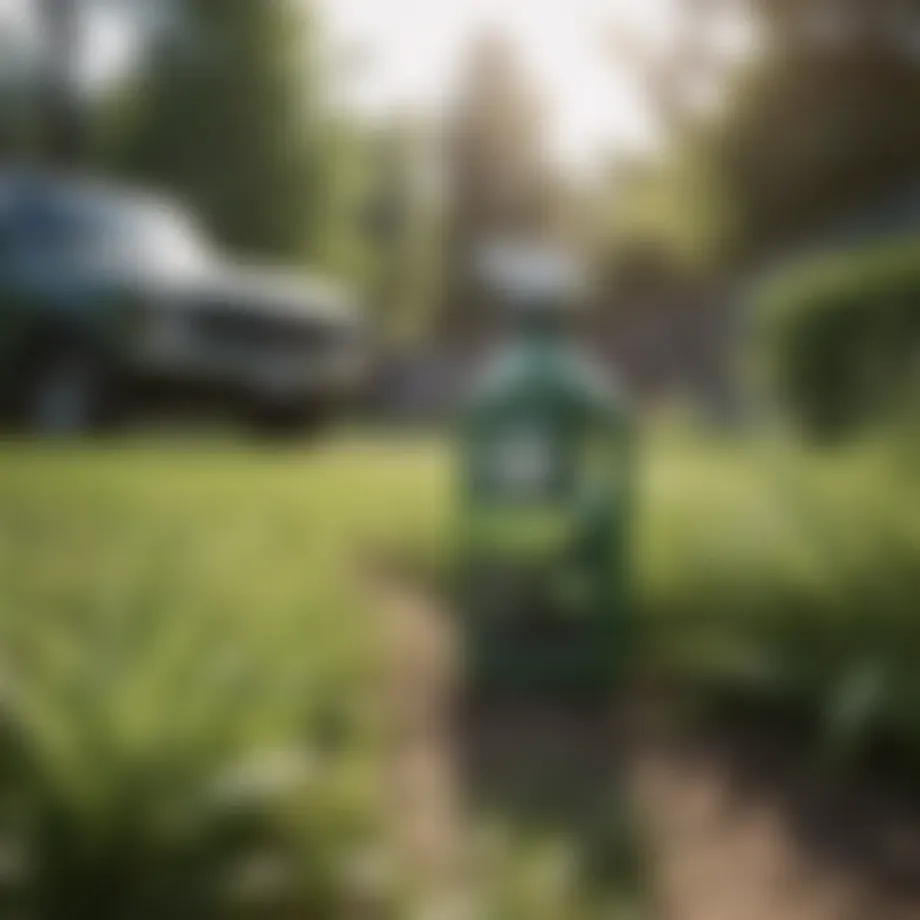 Illustration of different types of spray weed killers available for lawn care