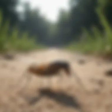 Understanding Sand Gnats in Their Environment Close-up view of sand gnat in natural habitat