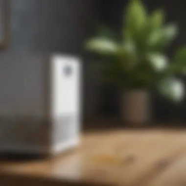 Air Purifier and Pollen Filtration Air purifier filtering pollen particles