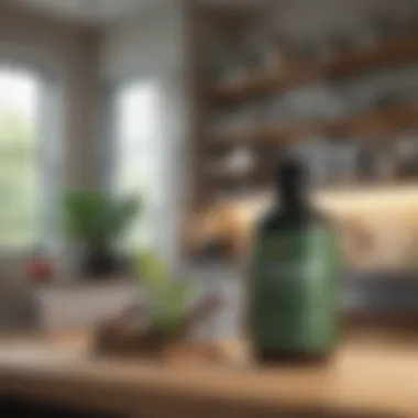 Natural remedies displayed in a kitchen setting for pest control