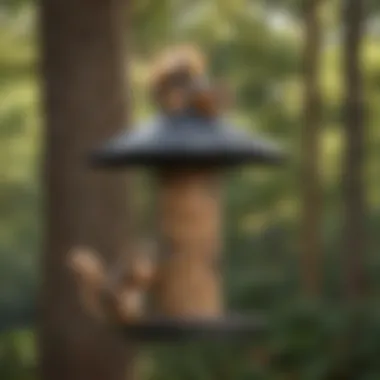 A squirrel-proof bird feeder designed to keep squirrels at bay Squirrel-proof bird feeder
