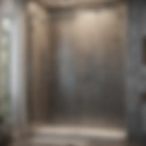 Shimmering glass shower door with no scum