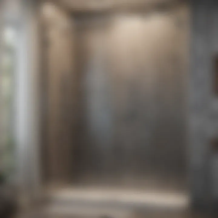 Shimmering glass shower door with no scum
