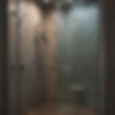 Before and after comparison of cleaned shower glass