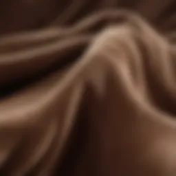 Close-up of velvet fabric showing a stain