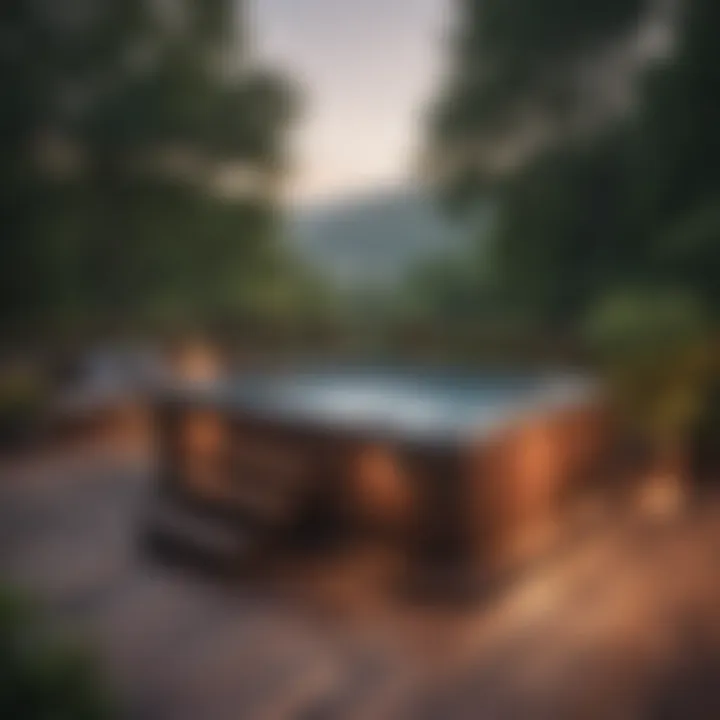 Safety features for a deck with a hot tub