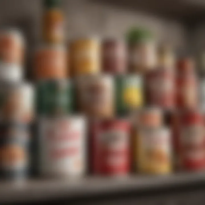 Nutritious canned goods and condiments for quick meals